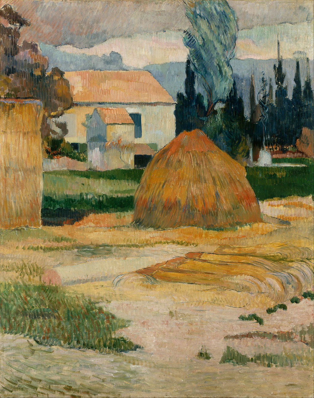 Landscape near Arles in Detail Paul Gauguin